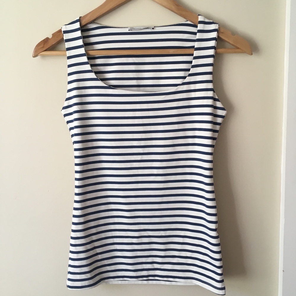 Zara scoop neck striped tank